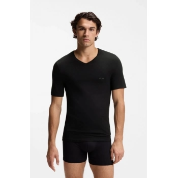 Pack De 3 Camisetas Boss Com Gola Em V Em Jersey De Algodão