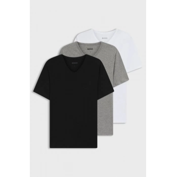 Pack De 3 Camisetas Boss Com Gola Em V Em Jersey De Algodão