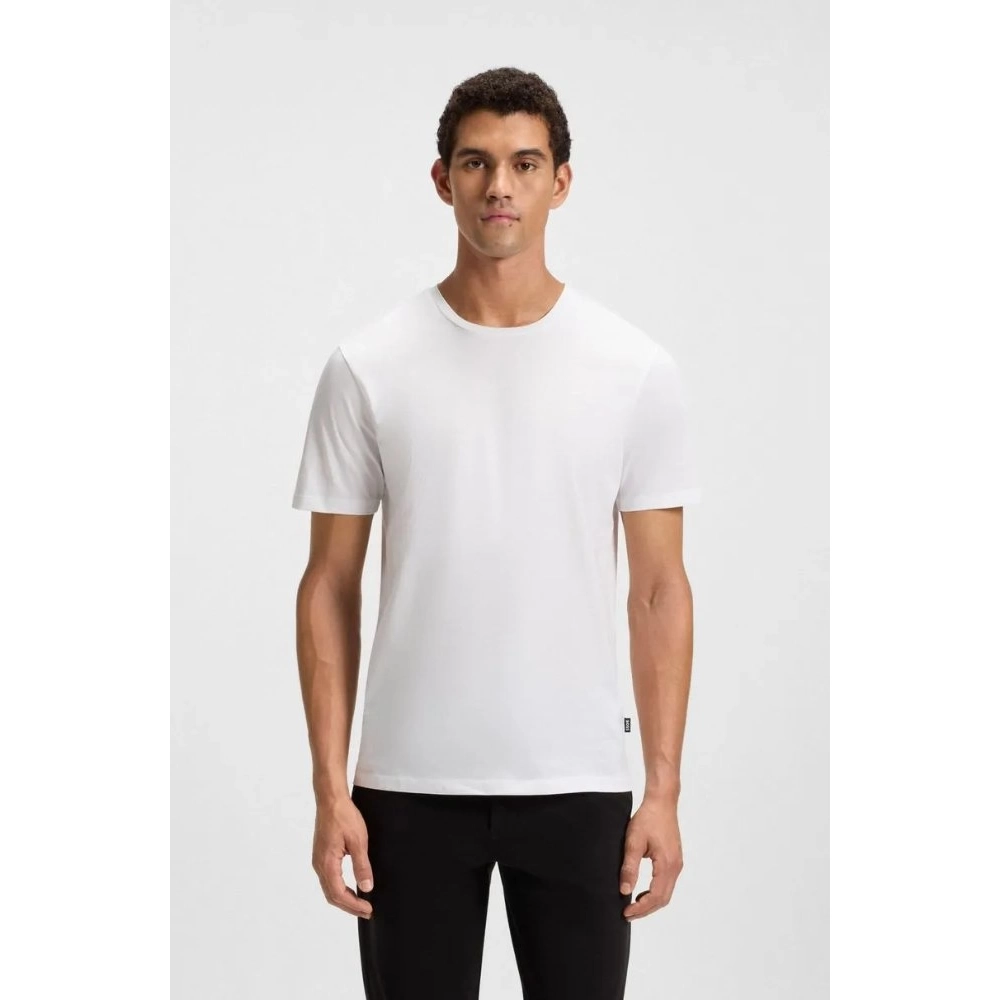 Camiseta Boss Slim Fit Em Algodão Mercerizado