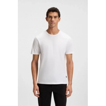 Camiseta Boss Slim Fit Em Algodão Mercerizado