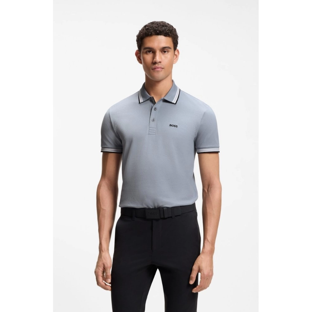 Polo Boss Paddy Em Piqué De Algodão