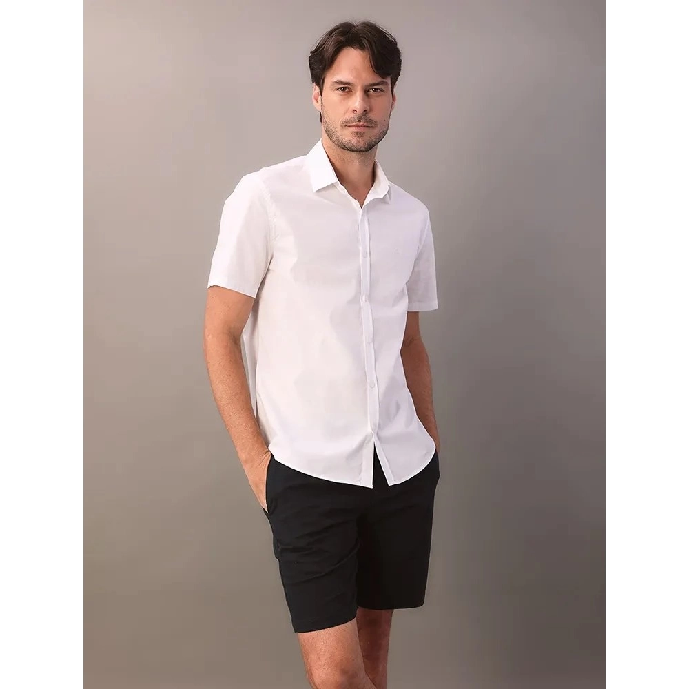 CAMISA MC ALGODAO COM ELASTANO
