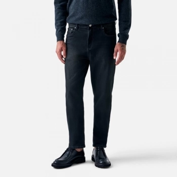 CALCA JEANS TAPERED BLACK