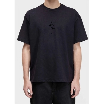 T SHIRT OVER PURESOFT FLOCKED ROSE MC