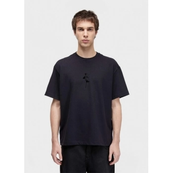 T SHIRT OVER PURESOFT FLOCKED ROSE MC