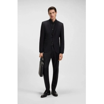 Camisa Boss De Ajuste Slim Em Algodão Elástico