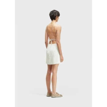 VESTIDO TIRAS SMOKING LINEN