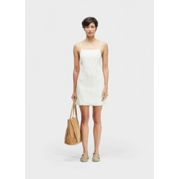 VESTIDO TIRAS SMOKING LINEN