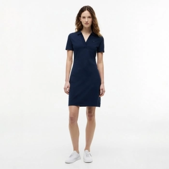 SLIM OPEN NK POLO DRESS SS